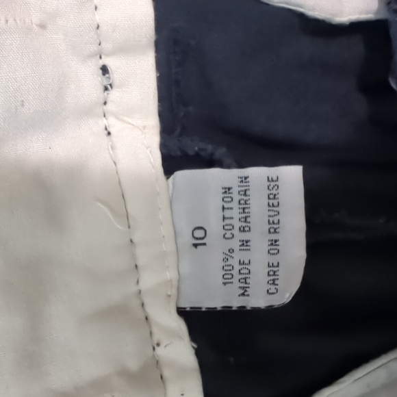 Women's Chino Khaki High Rise Navy Blue Shorts Size 10 - Picture 6 of 10